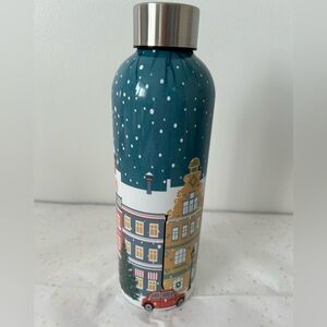 New 17 oz Double Wall Christmas Themed Water Bottle Holiday Decor